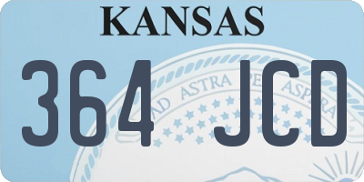 KS license plate 364JCD
