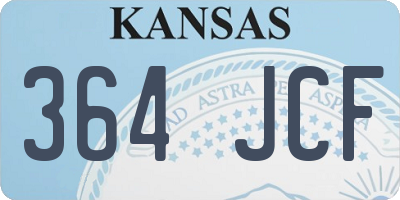 KS license plate 364JCF