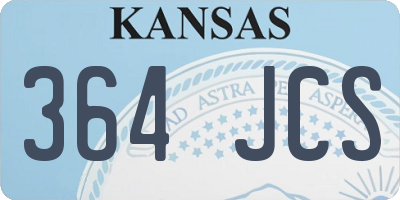 KS license plate 364JCS
