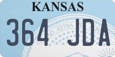 KS license plate 364JDA