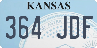 KS license plate 364JDF