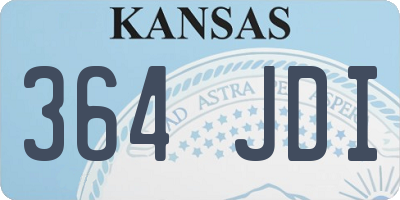 KS license plate 364JDI