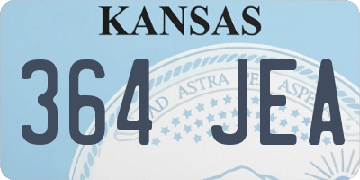 KS license plate 364JEA