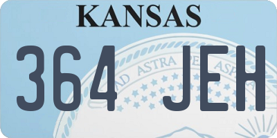 KS license plate 364JEH