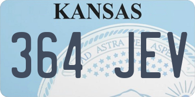 KS license plate 364JEV