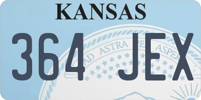 KS license plate 364JEX
