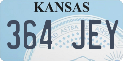 KS license plate 364JEY