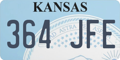 KS license plate 364JFE