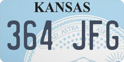 KS license plate 364JFG