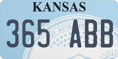 KS license plate 365ABB