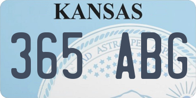 KS license plate 365ABG