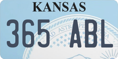 KS license plate 365ABL
