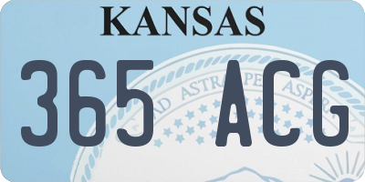 KS license plate 365ACG