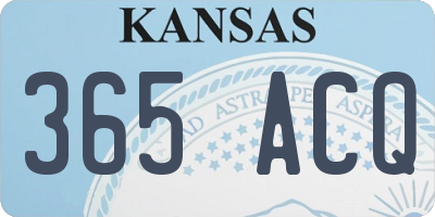 KS license plate 365ACQ