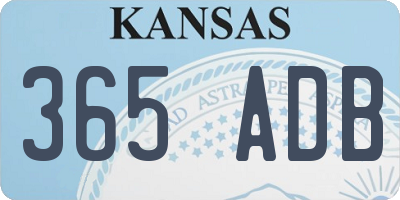KS license plate 365ADB