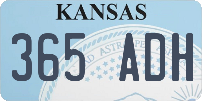 KS license plate 365ADH