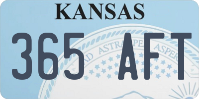KS license plate 365AFT