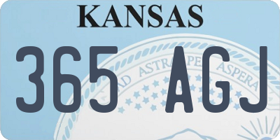 KS license plate 365AGJ