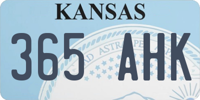 KS license plate 365AHK