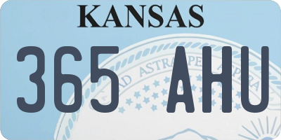 KS license plate 365AHU