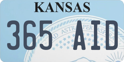 KS license plate 365AID