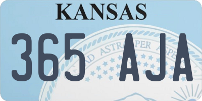 KS license plate 365AJA