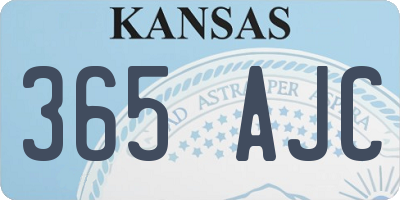 KS license plate 365AJC