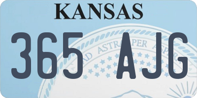 KS license plate 365AJG