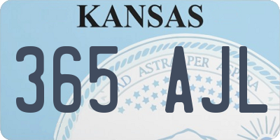 KS license plate 365AJL