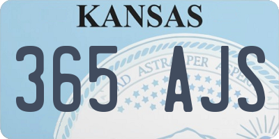 KS license plate 365AJS