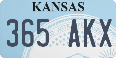 KS license plate 365AKX