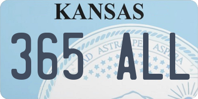 KS license plate 365ALL