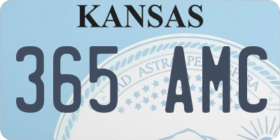 KS license plate 365AMC