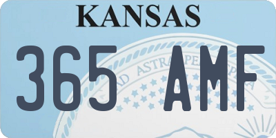 KS license plate 365AMF