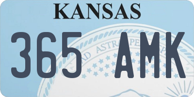 KS license plate 365AMK