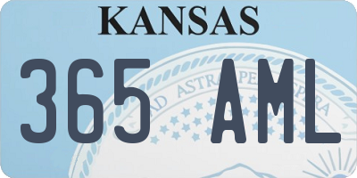 KS license plate 365AML