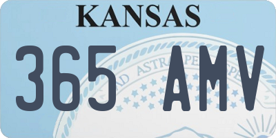 KS license plate 365AMV