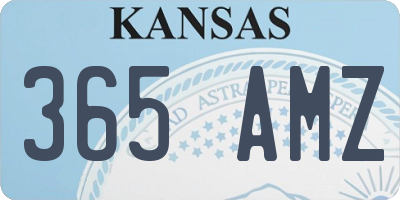 KS license plate 365AMZ