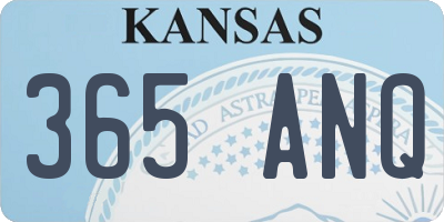 KS license plate 365ANQ