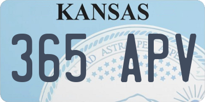KS license plate 365APV