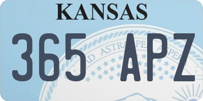 KS license plate 365APZ