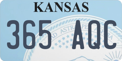KS license plate 365AQC
