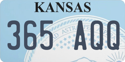 KS license plate 365AQQ