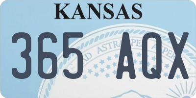 KS license plate 365AQX