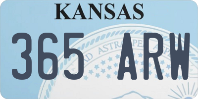 KS license plate 365ARW
