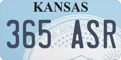KS license plate 365ASR