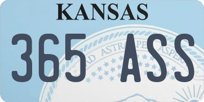KS license plate 365ASS