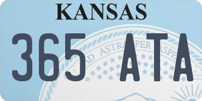 KS license plate 365ATA