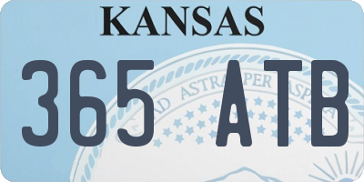 KS license plate 365ATB