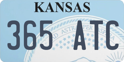 KS license plate 365ATC